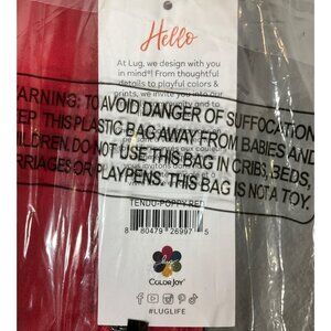 Lug Tendu RFID Wallet - Unisex Quilted Zip-Around Poppy Red with Metal Hardware